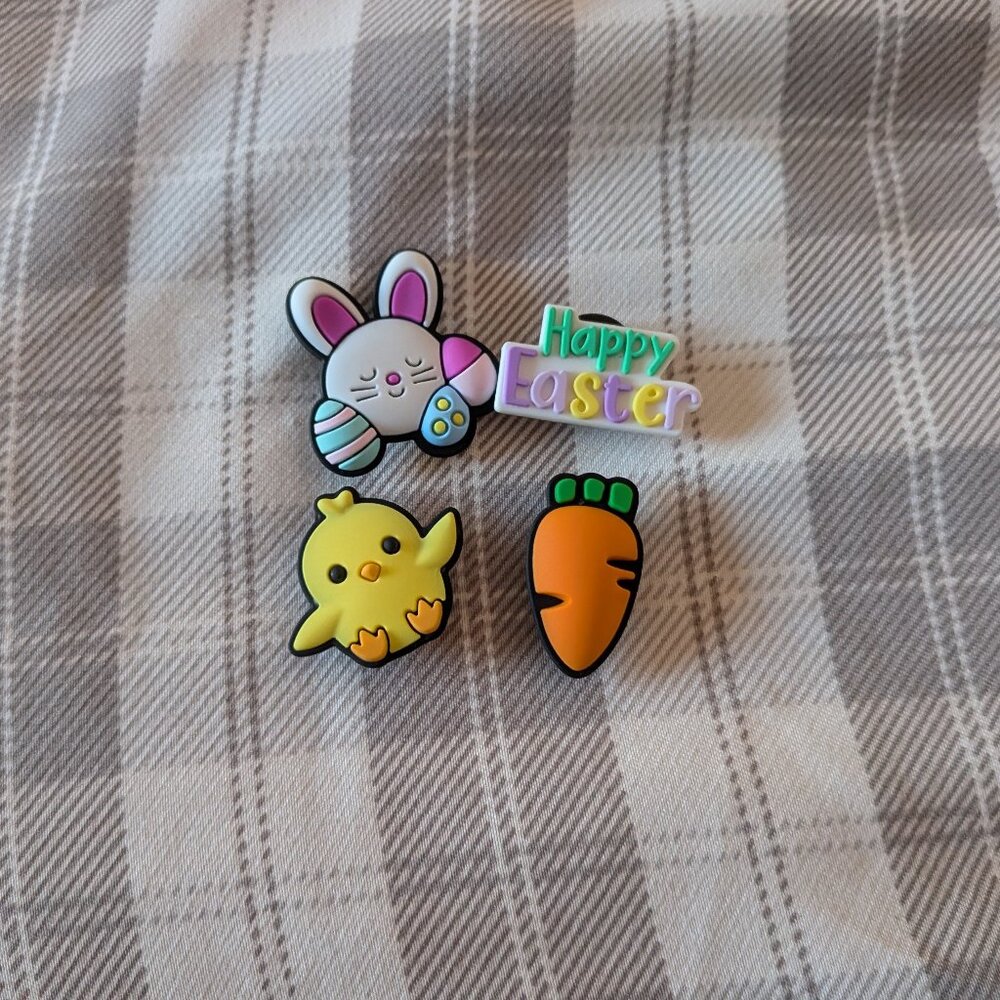 Pack of 4 Easter Themed Croc Charms